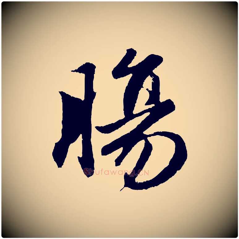 腸毛笔行楷写法,摘自元代赵孟頫纨扇赋