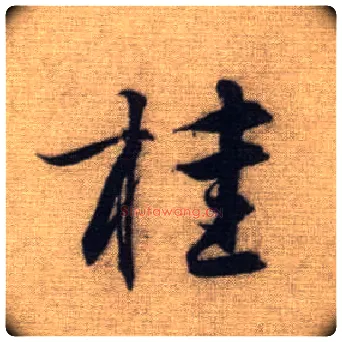 桂毛笔行书写法,摘自元赵孟頫前后赤壁赋