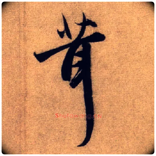茸毛笔行书写法,摘自元赵孟頫前后赤壁赋
