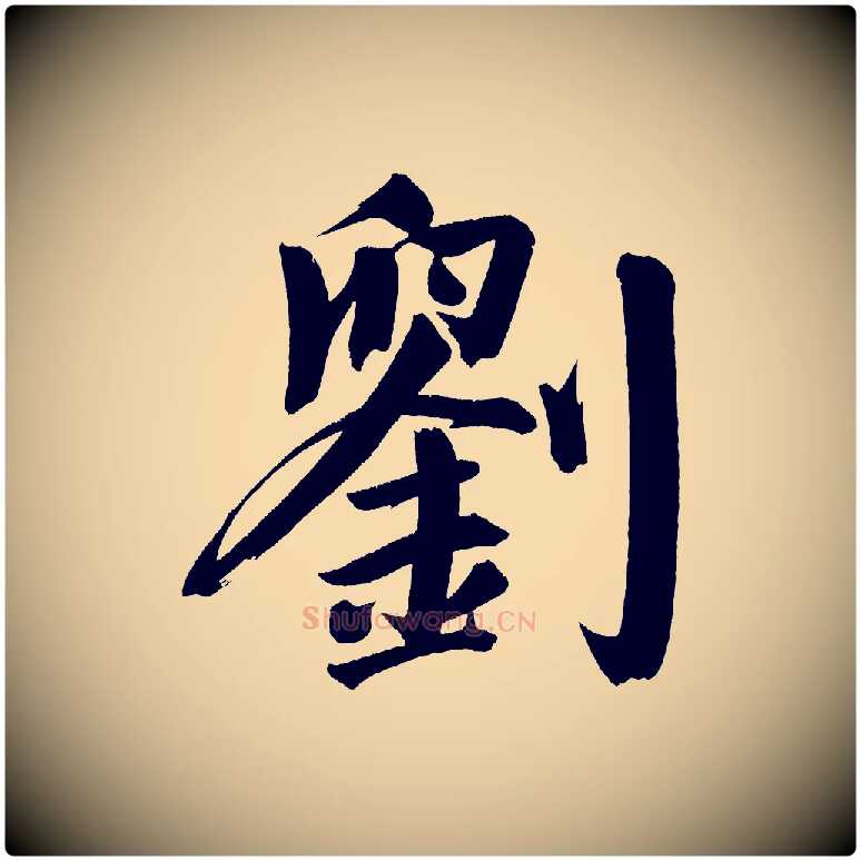 劉毛笔行书写法,摘自明代董其昌传赞下