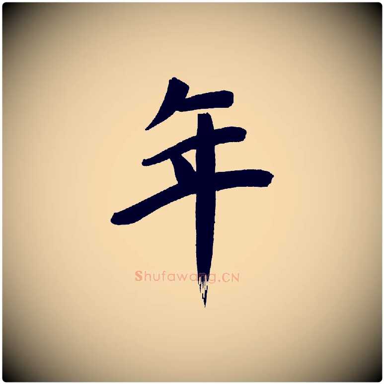 年毛笔行书写法,摘自明代董其昌传赞下