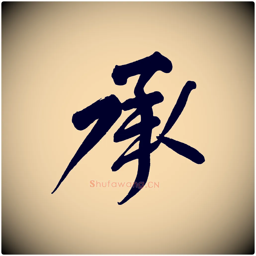 承毛笔行书写法,摘自明代董其昌传赞下