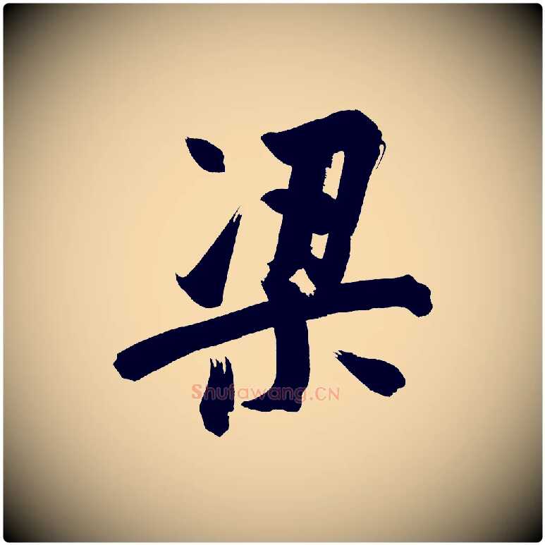 梁毛笔行书写法,摘自明代董其昌传赞下