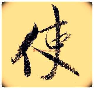 使毛笔行书写法,摘自宋米芾蜀素帖