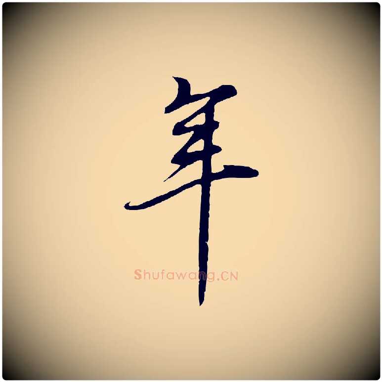 年毛笔行书写法,摘自明代董其昌邵康节先生自着无名公
