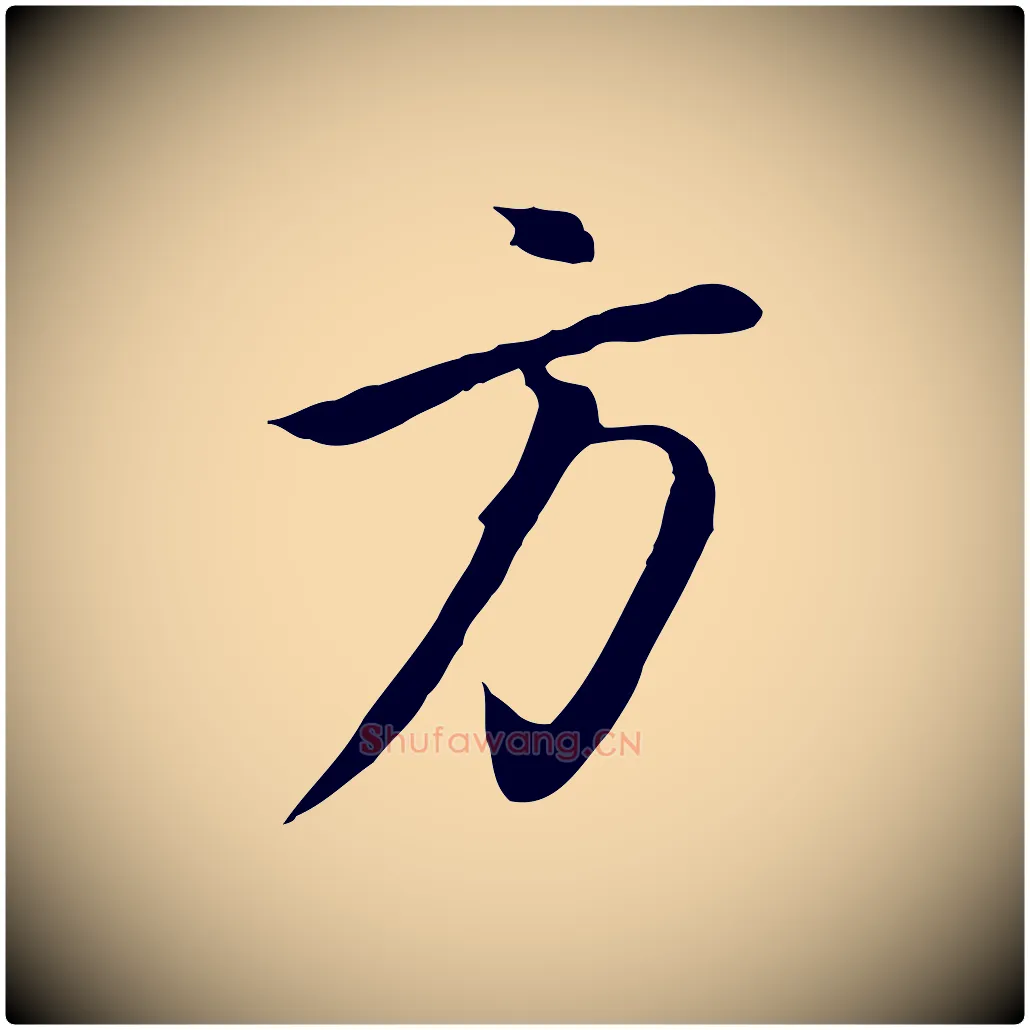 方毛笔行书写法,摘自明代董其昌邵康节先生自着无名公