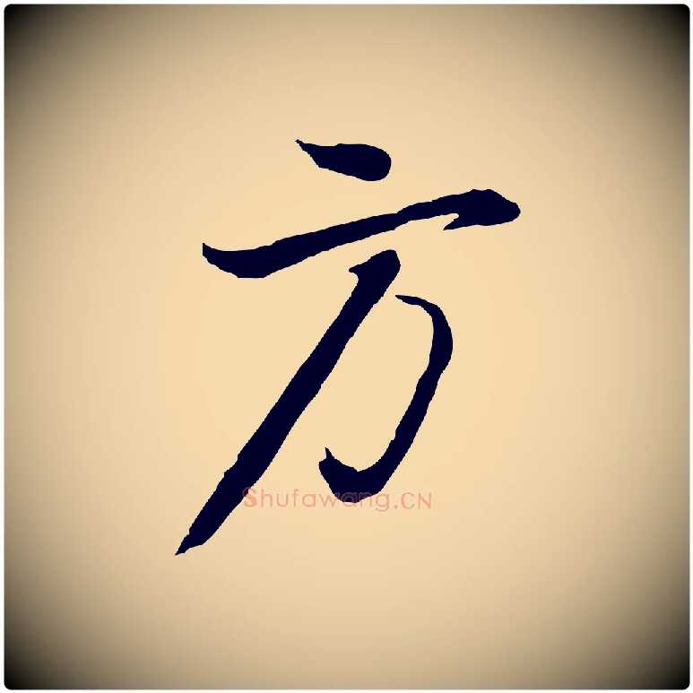 方毛笔行书写法,摘自明代董其昌邵康节先生自着无名公