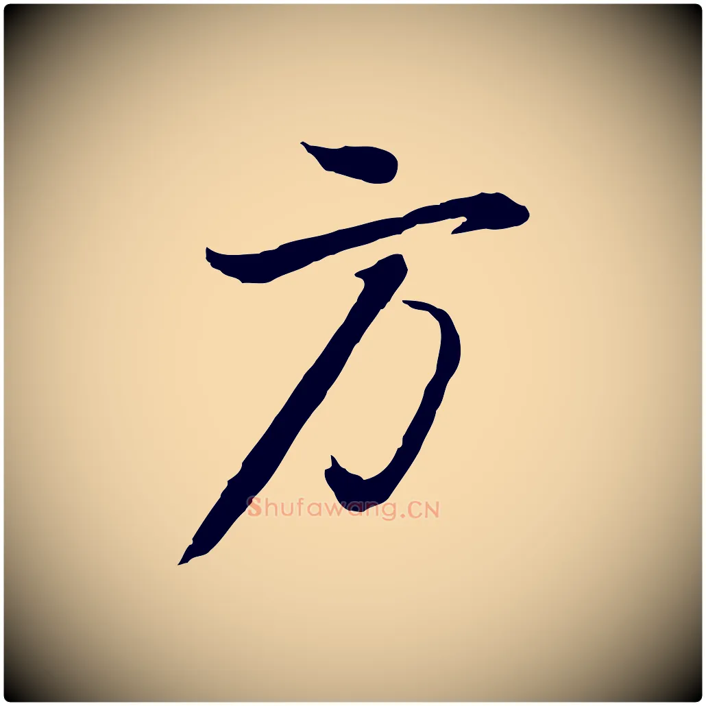 方毛笔行书写法,摘自明代董其昌邵康节先生自着无名公