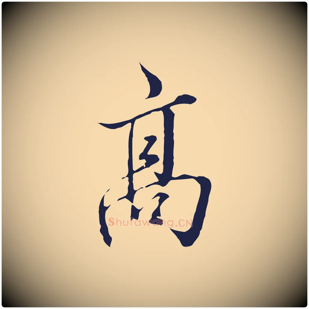 高毛笔行书写法,摘自明代董其昌书古人诗